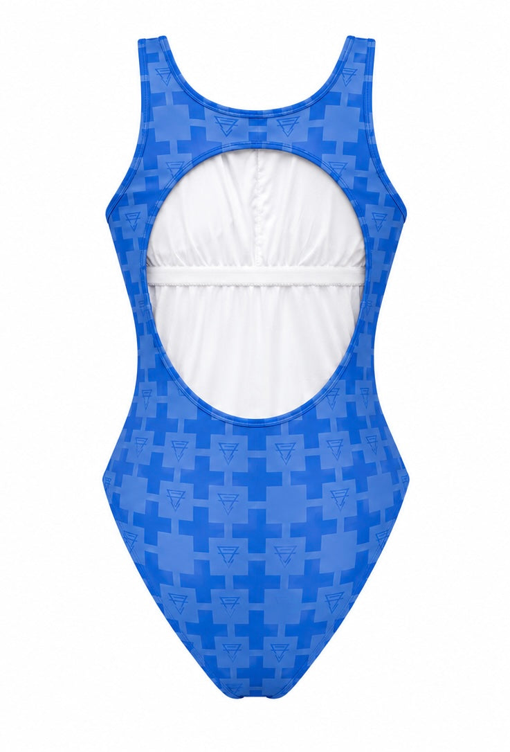 CF monogram print monokinis